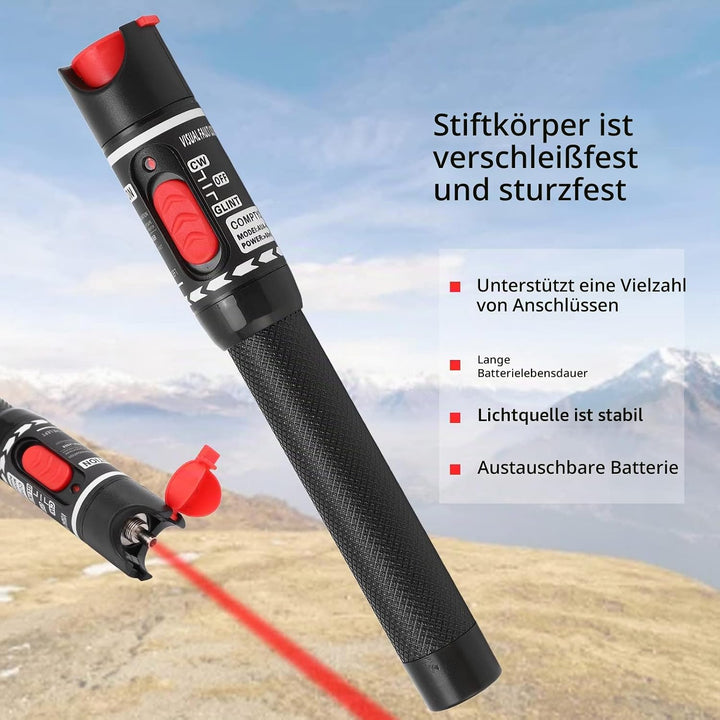 Glasfaserkabel Tester, 50MW VFL Glasfaser Rotlicht Stift Kabel Tester Detektor Meter, Rotlichtquelle