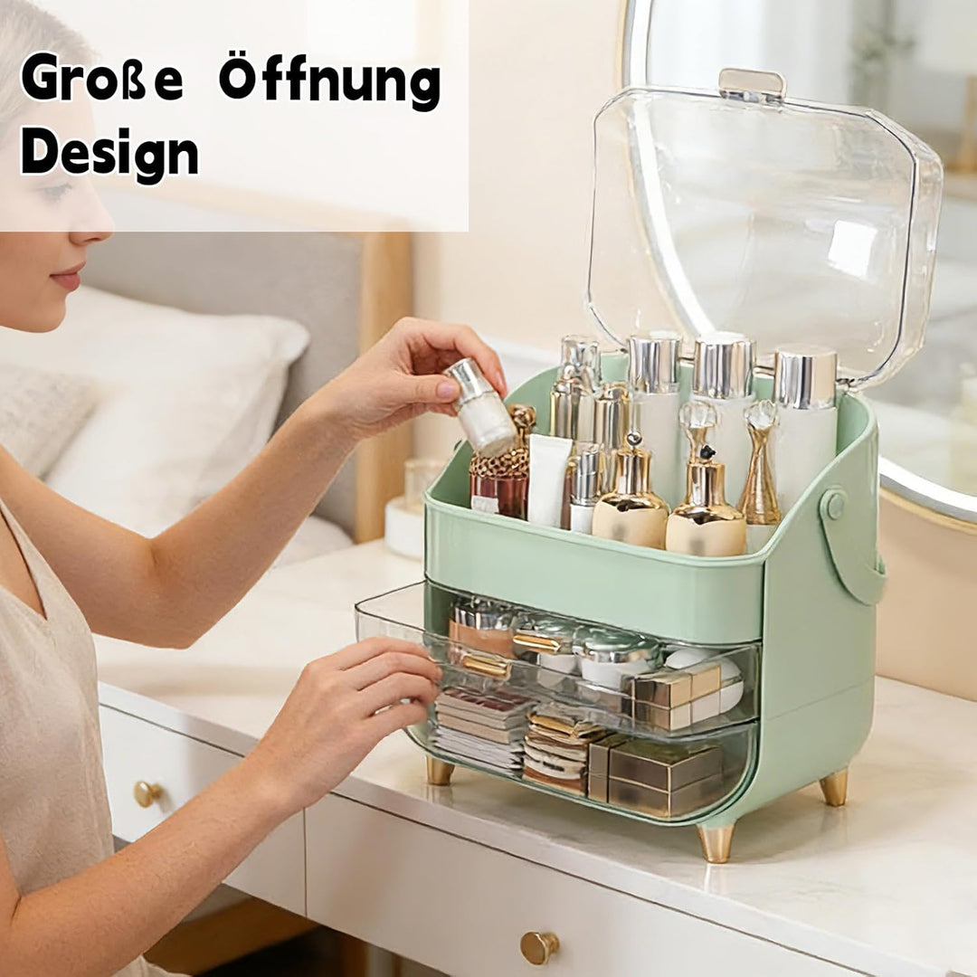 2 StüCk Make Up Organizer & Drehbar Pinselhalter, GrossE KapazitäT ParfüM Organizer, Kosmetik Organi
