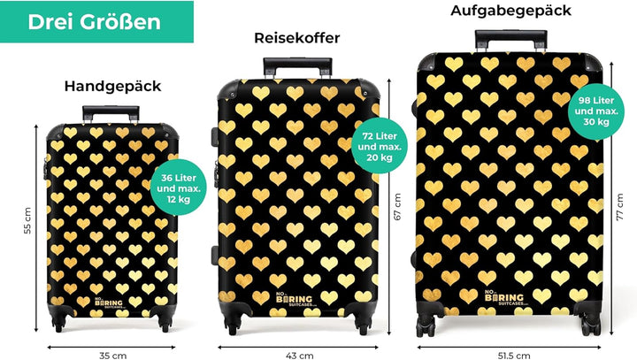 Koffer XL Gross 77x51.5x28 cm Reisekoffer mit Rollen Leicht Trolley grosser Hartschalenkoffer Rollko