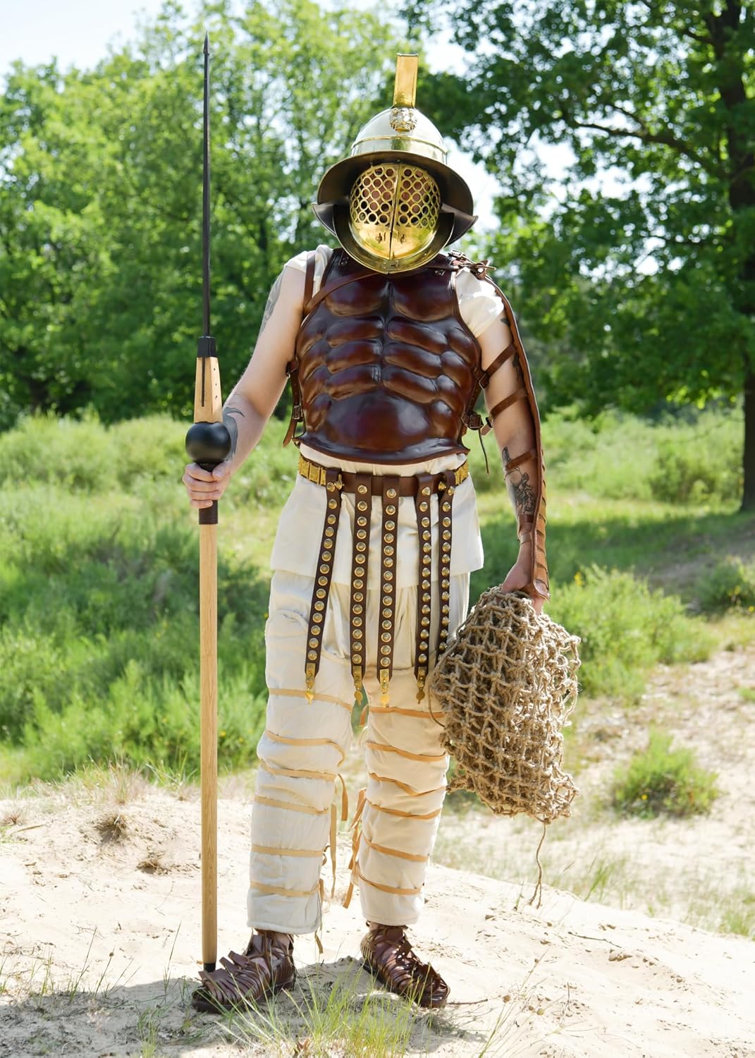 Battle-Merchant Muskelbrustpanzer aus starkem Leder - Brustpanzer