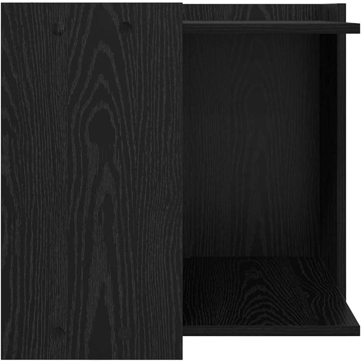 vidaXL Katzenstreu Box Umzäunung Schwarz Eichen-Optik 53 x 53 x 51 cm, Katzenmöbel für Wohnzimmer, s