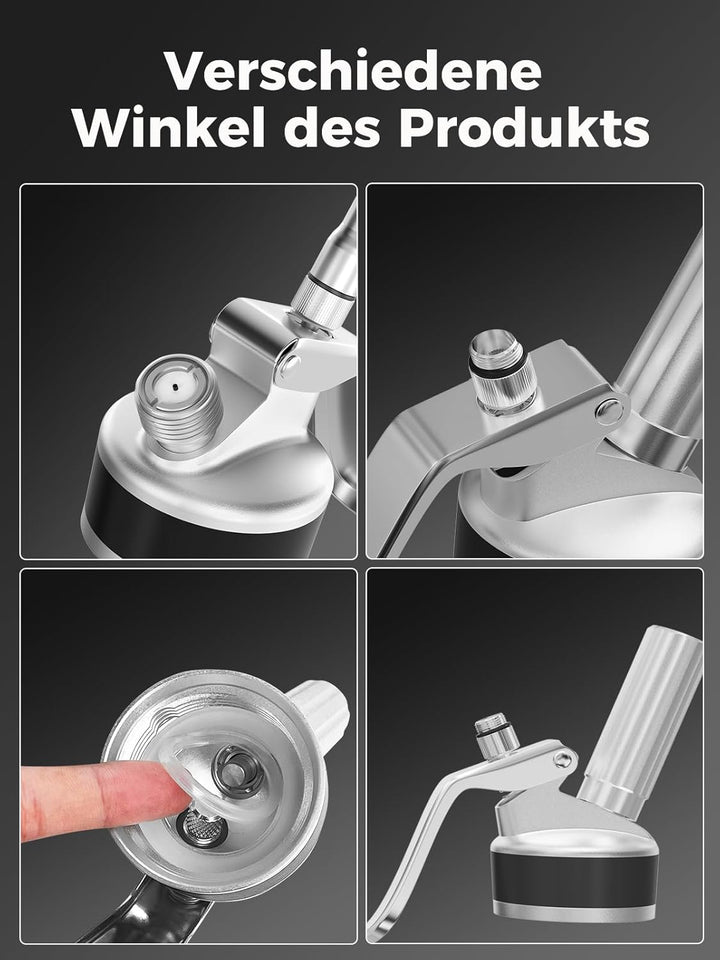 SimCoker Aluminium Sahnesäulenaufsatz, Ersatzteil Kopf für Sahnezubereiter,Sahnesäulenaufsatz mit De