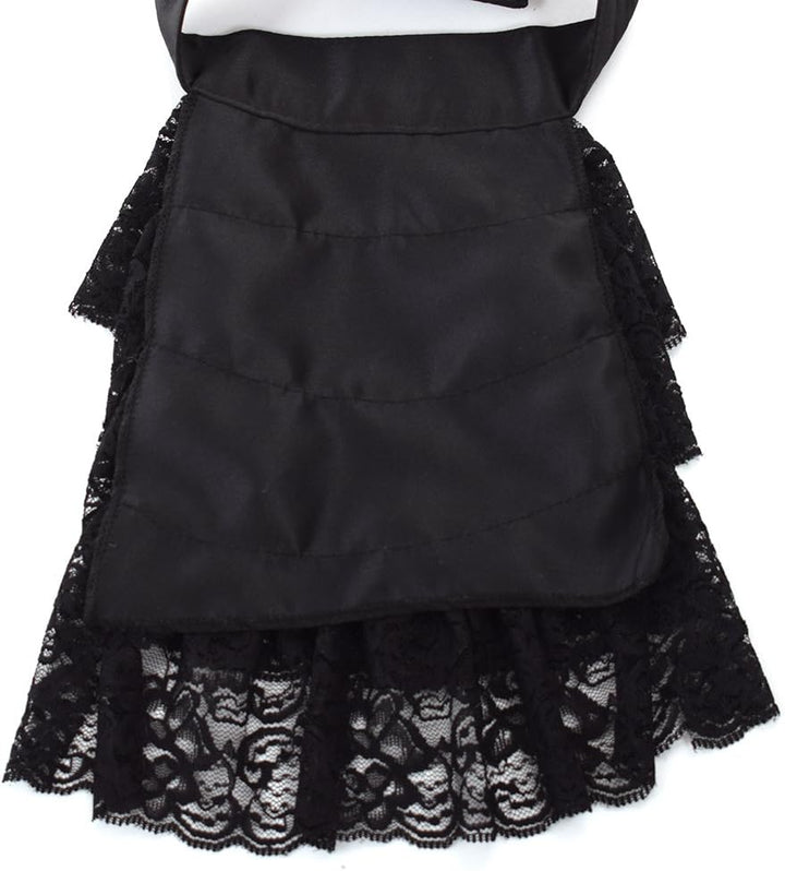 BLESSUME Jabot Kragen Viktorianisch Halskrause Spitze Jabot Kostüm Gross Schwarz Jabot Manschetten,
