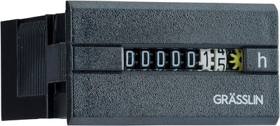 GRÄSSLIN 05.20.0004.1 taxxo 712 SA - analoger Betriebsstundenzähler I 50,2 x 25,2 mm I Stundenzähler