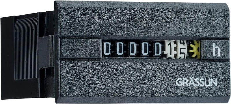 GRÄSSLIN 05.20.0004.1 taxxo 712 SA - analoger Betriebsstundenzähler I 50,2 x 25,2 mm I Stundenzähler
