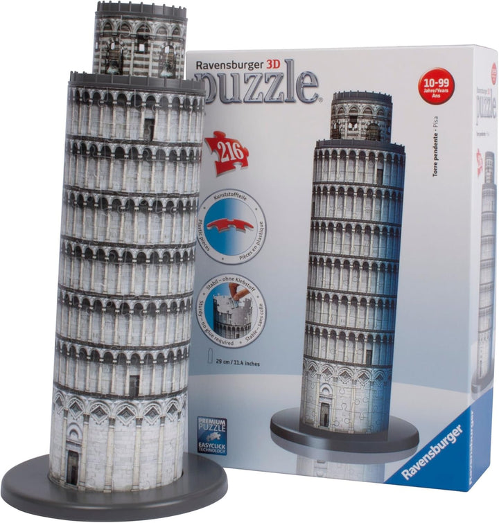 Ravensburger 12557 - Schiefer Turm-Pisa - 216 Teile 3D Puzzle-Bauwerke