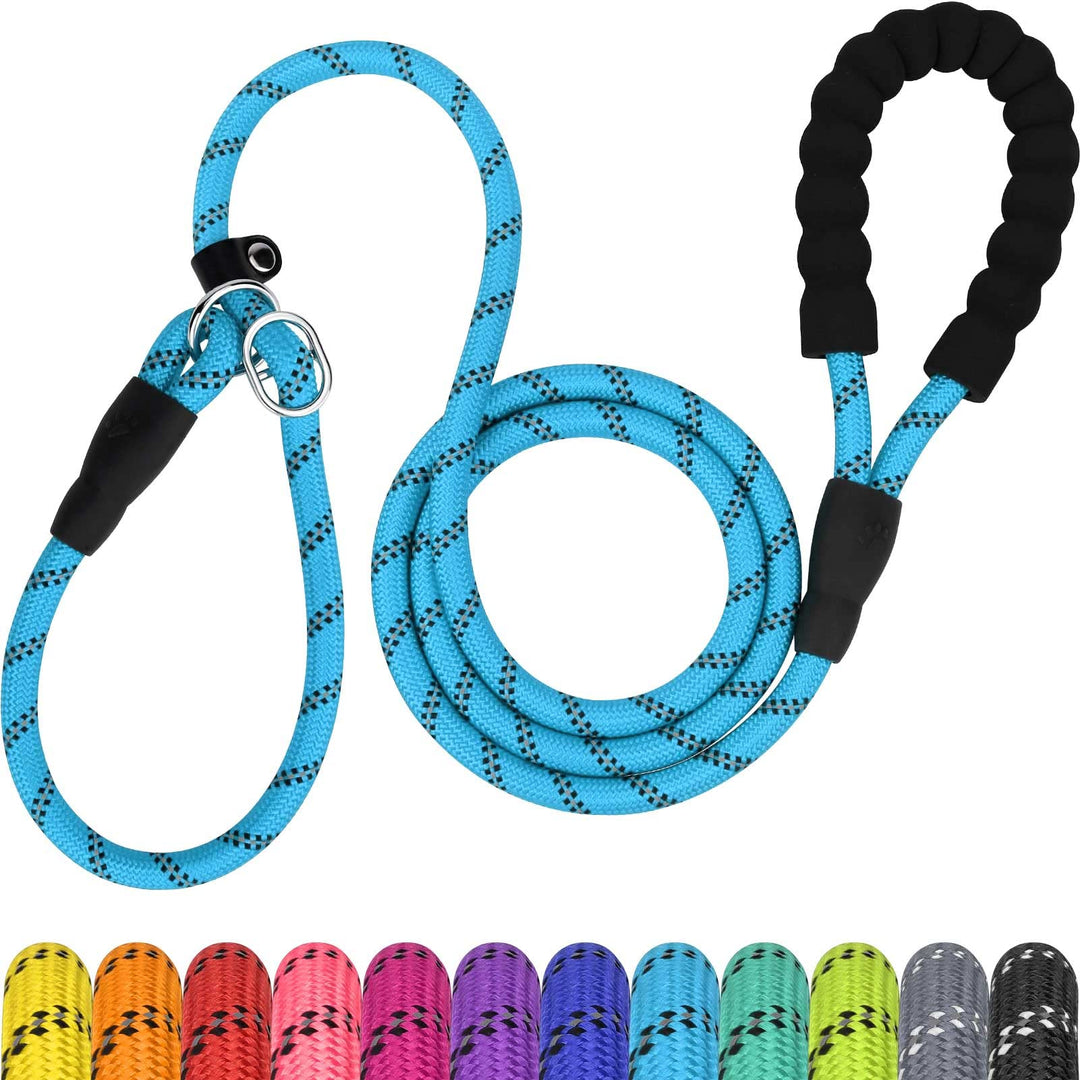 TagME Retrieverleine mit Zugstopp,Reflektierende Seilleine 185 cm Moxonleine,Weicher gepolsterter Gr