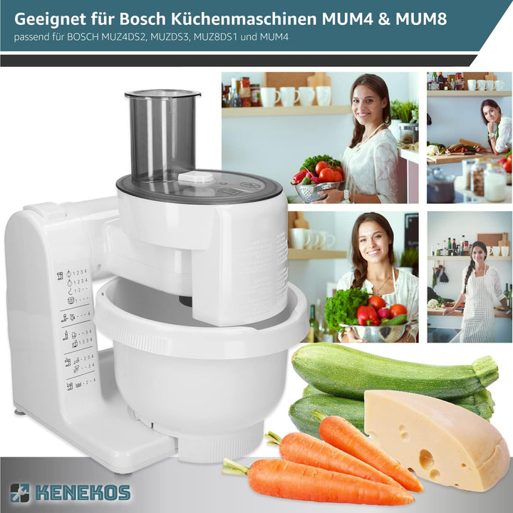 2x Mitnehmer Flügelrad kompatibel mit Bosch Durchlaufschnitzler I Ersatzteil für Küchenmaschine MUM4