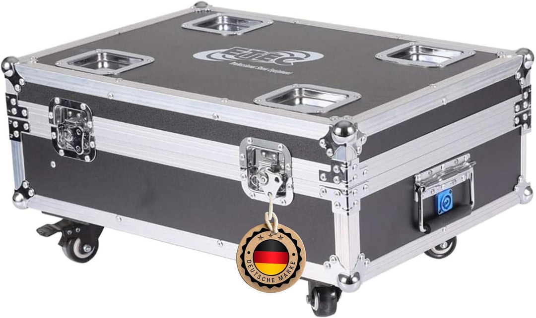 Flightcase Transportcase passend für ETEC Akku LED Par Scheinwerfer E412 mit Ladevorrichtung Flightc