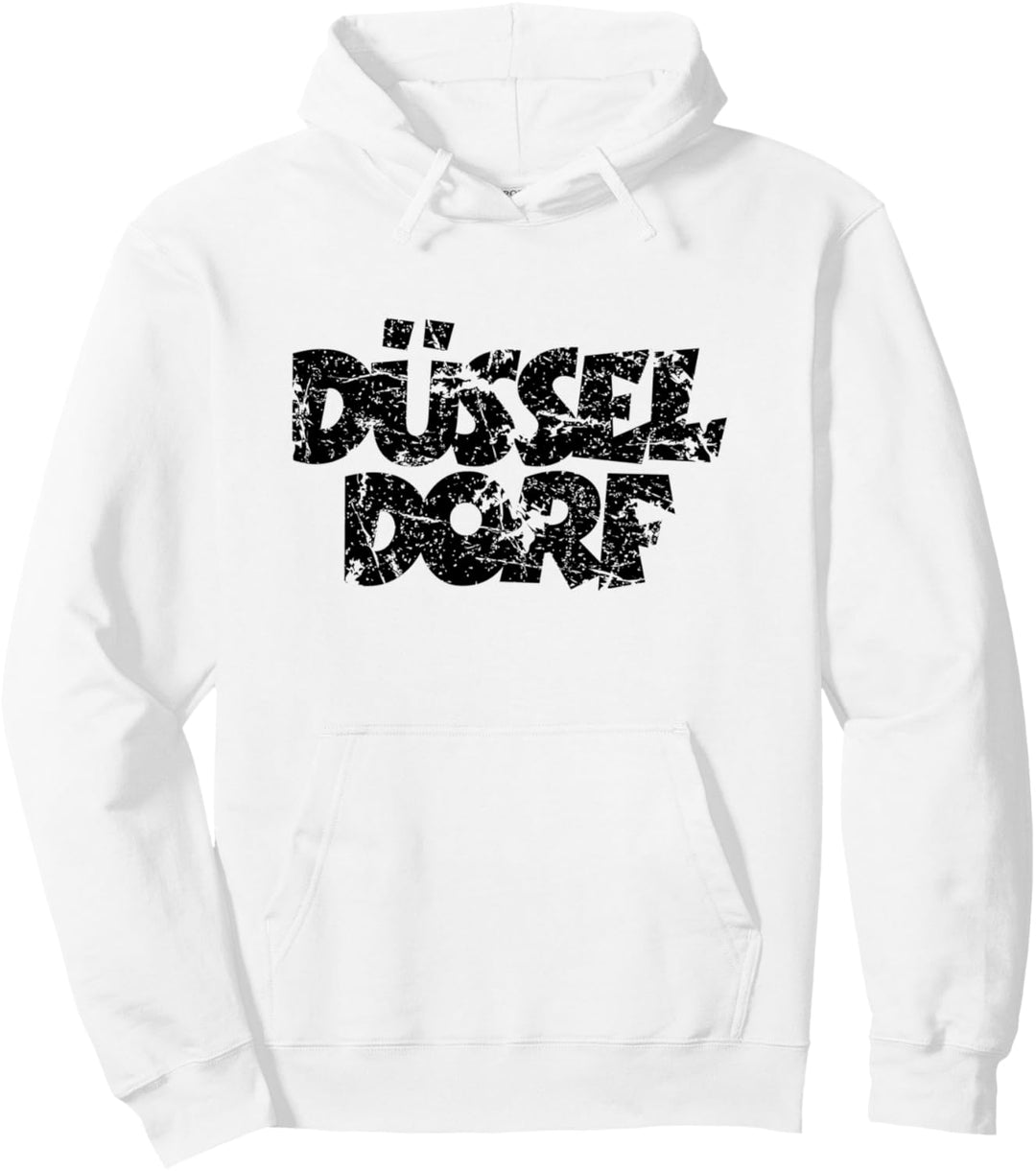 Düsseldorf (Vintage Schwarz) Pullover Hoodie