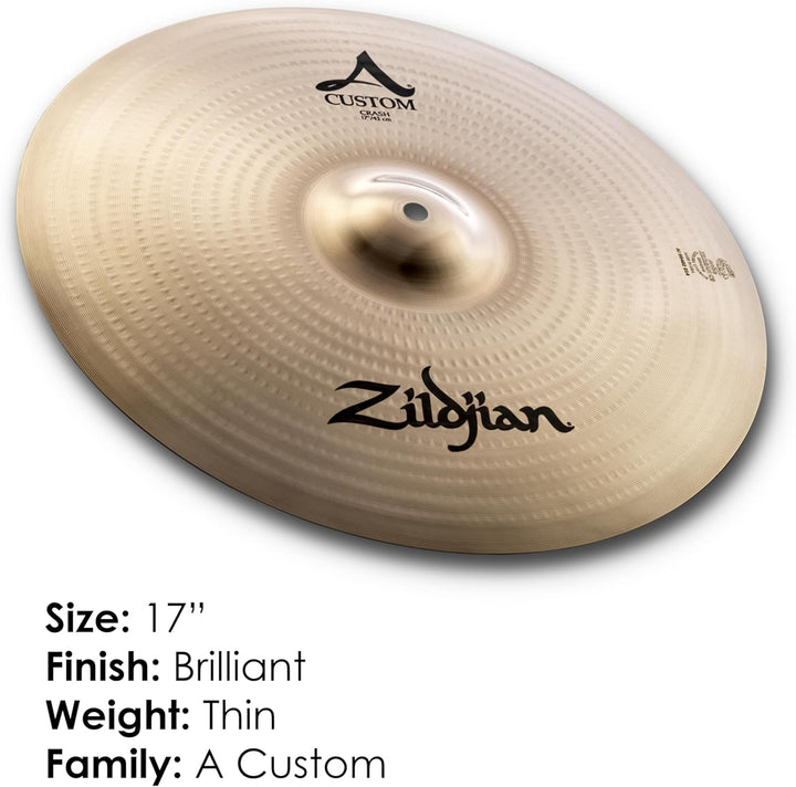 Zildjian A Custom Series - 17" Crash Cymbal - Brilliant finish 17 Zoll, 17 Zoll