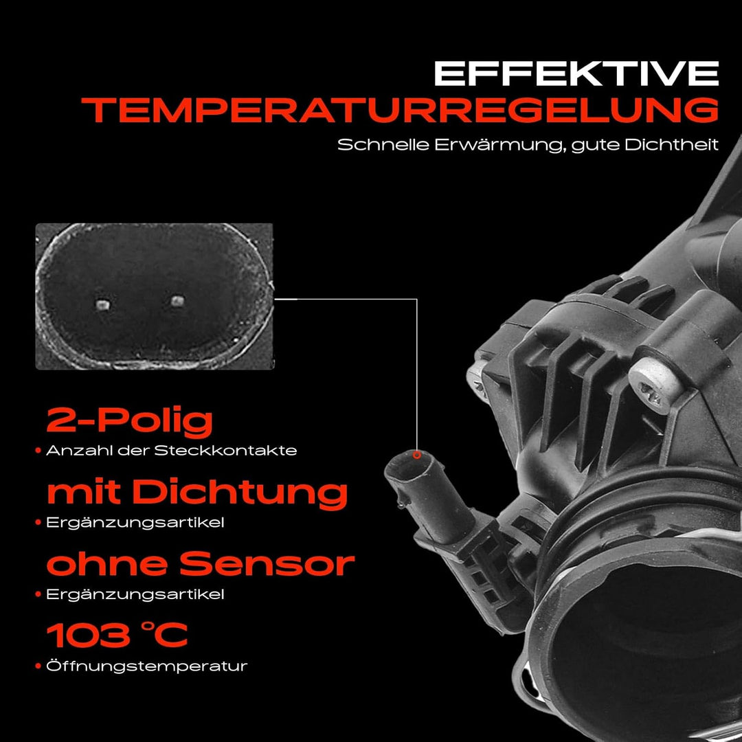 Frankberg 1x Thermostat Kompatibel mit C-Klasse 2011-2014 CLS 2011-2017 E-Klasse 2011-2016 GLK-Klass