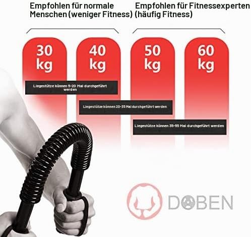 DOBEN Profi Königsfeder Biegehantel für Krafttraining Fitness Biegehantel 20kg, 30kg, 40kg, 50kg, 60