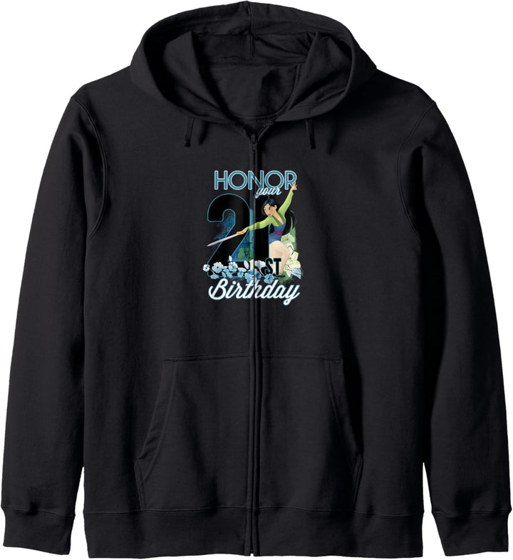 Disney Mulan Portrait Honor Your 21st Birthday Kapuzenjacke