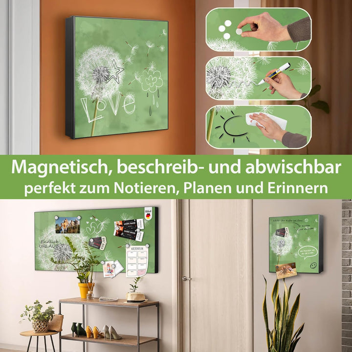 banjado Grosser Schlüsselkasten Metall - Schlüsselbox 30x30cm mit 32 Haken - Schlüsselkasten modern