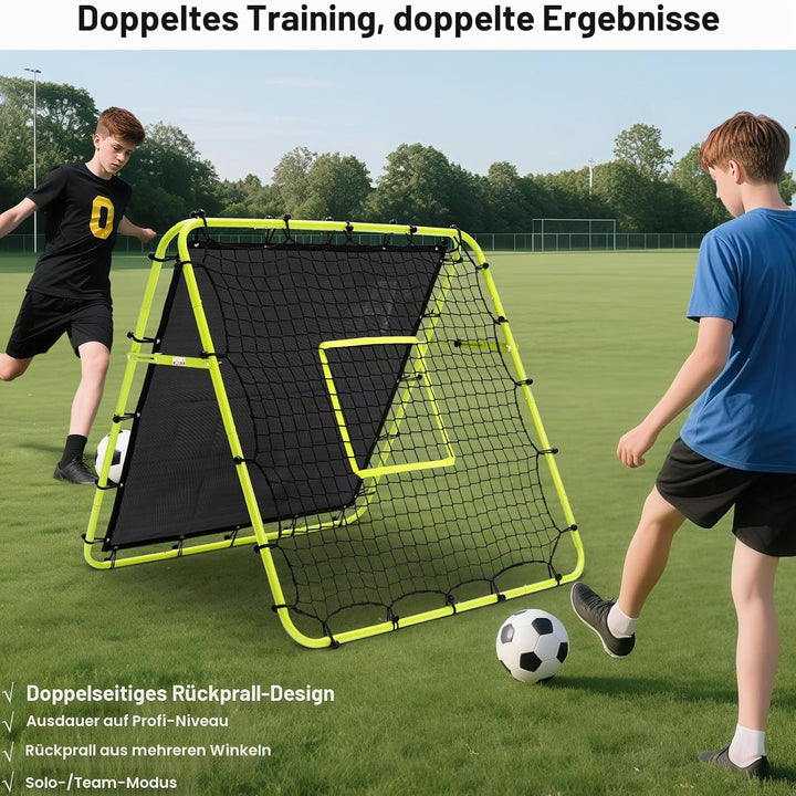 Doppelseitige Rebounder Net Fussball Training Ausrüstung, 100/120/180cm, Fussball Tor Kickback Ziel
