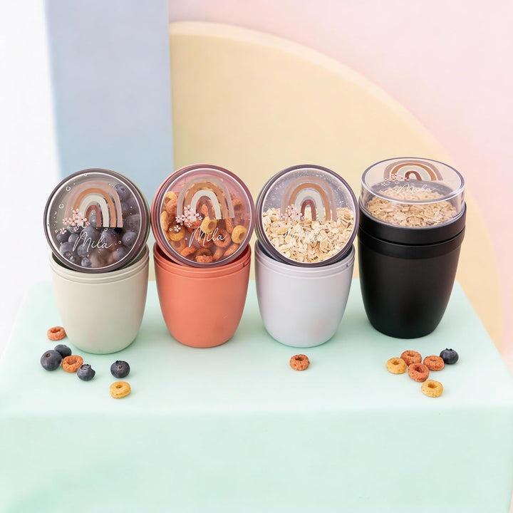 Bärenfreunde Mepal Müslibecher personalisiert, Pot Joghurtbecher, to go Becher, Geeignet für Tiefküh