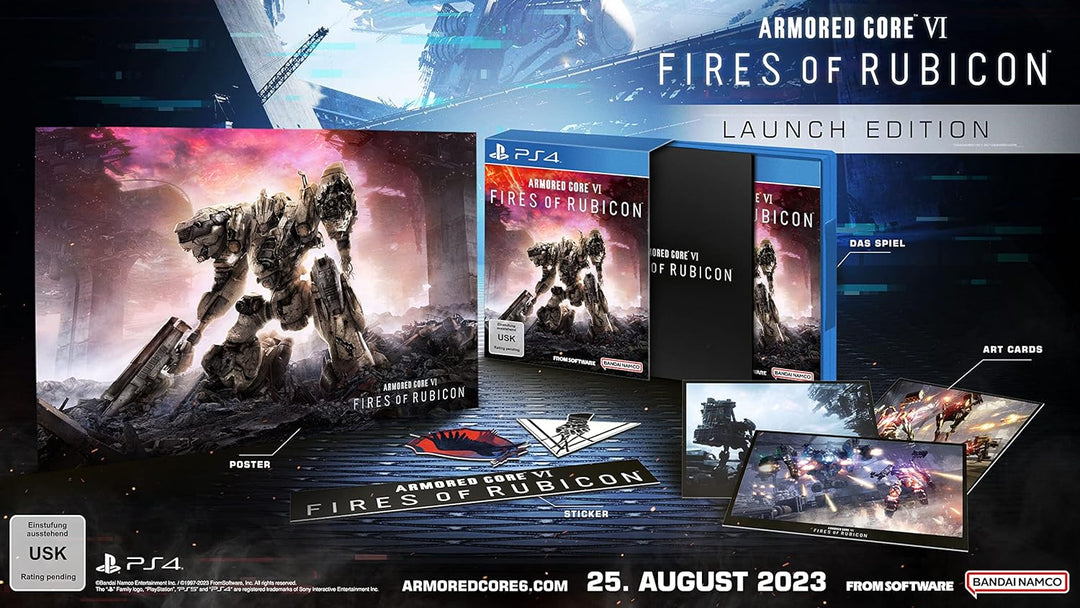 Armored Core VI Fires of Rubicon Launch Edition - [PlayStation 4] PlayStation 4 Day 1 Edition, PlayS