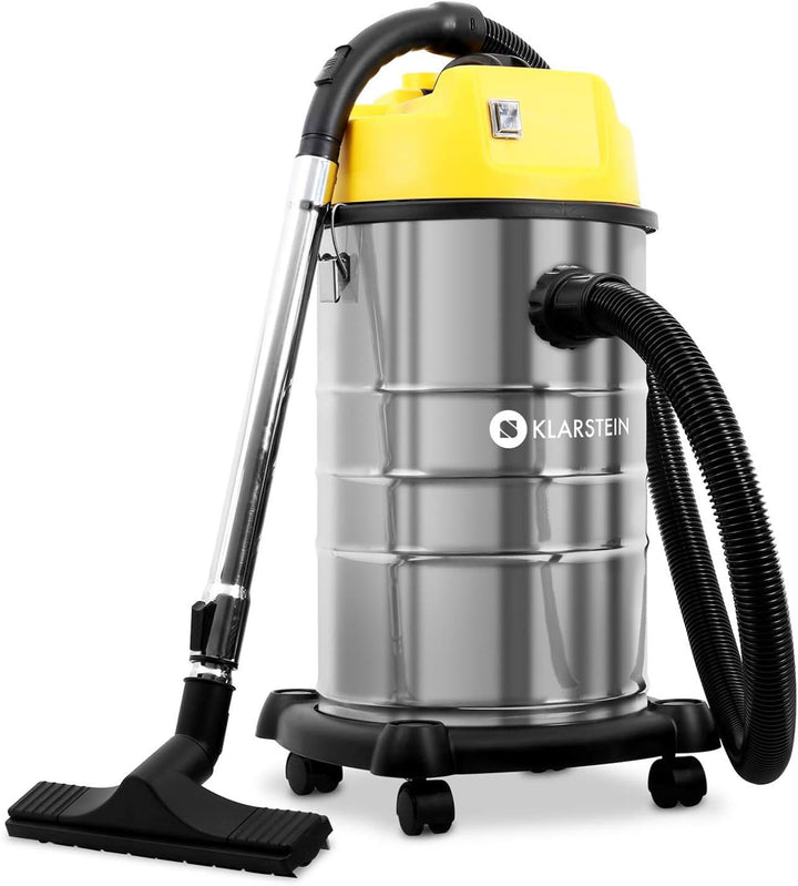 Klarstein IVC-30 Industriesauger, Trockensauger, Nasssauger, 1800 W, IP X4-Schutz, 30 Liter Edelstah