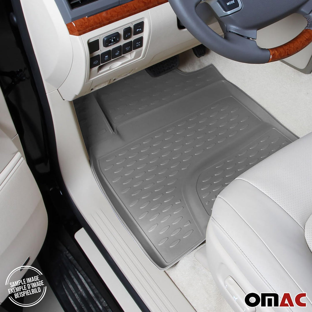 OMAC Gummimatten Fussmatten kompatibel mit VW Passat B8 2014-2023 TPE Automatten Grau 4X Passat B8 2