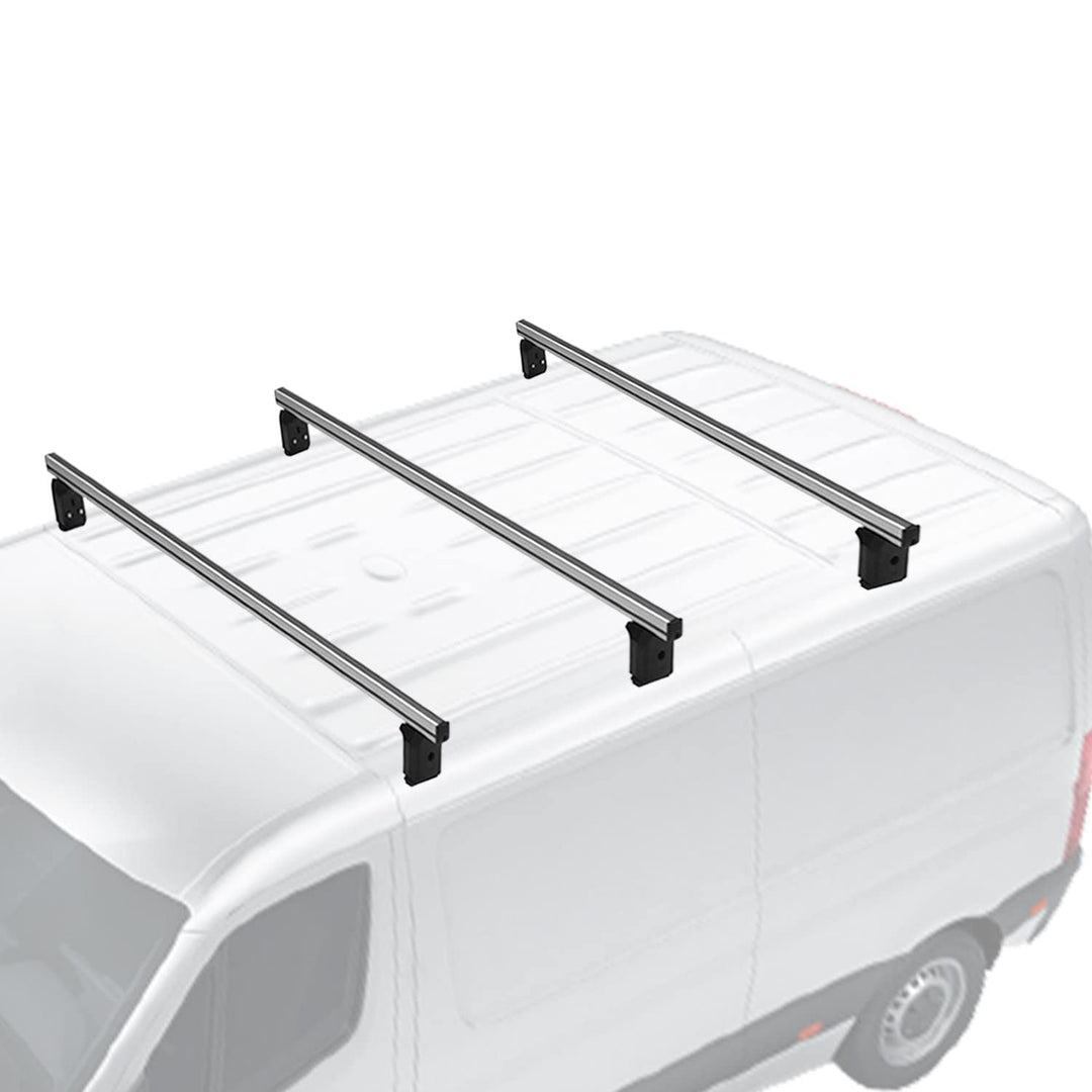 Menabo Dachträger Querträger kompatibel mit Ford Transit Connect 2013-2024 L1 Alu Grau 3X Profession