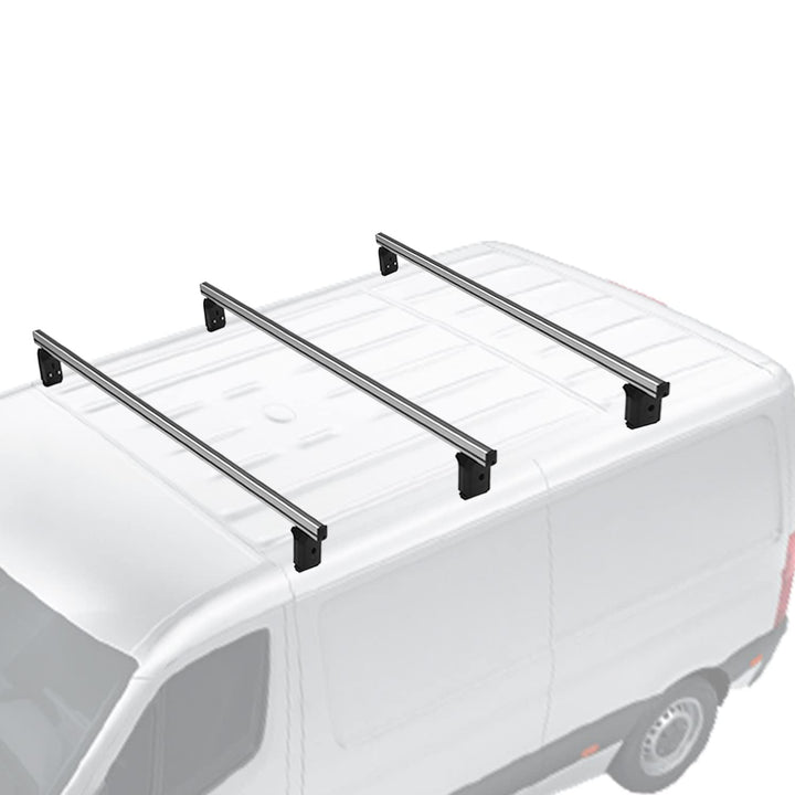 Menabo Dachträger Querträger kompatibel mit Ford Transit Connect 2013-2024 L1 Alu Grau 3X Profession