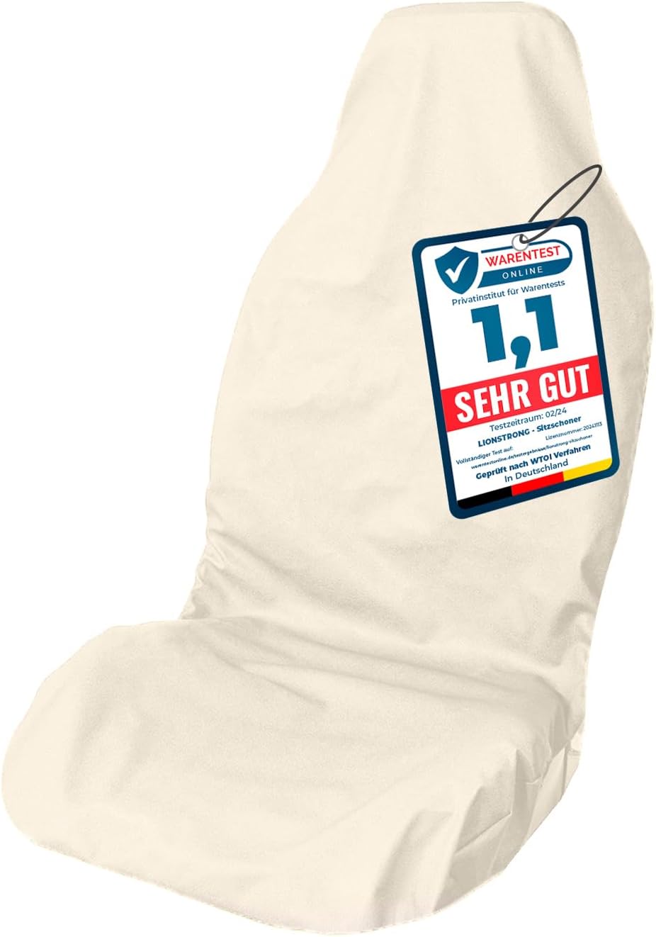 LIONSTRONG® Autositzschoner Vordersitz universell kompatibel [WASSERDICHT] - Autositzbezüge Vordersi