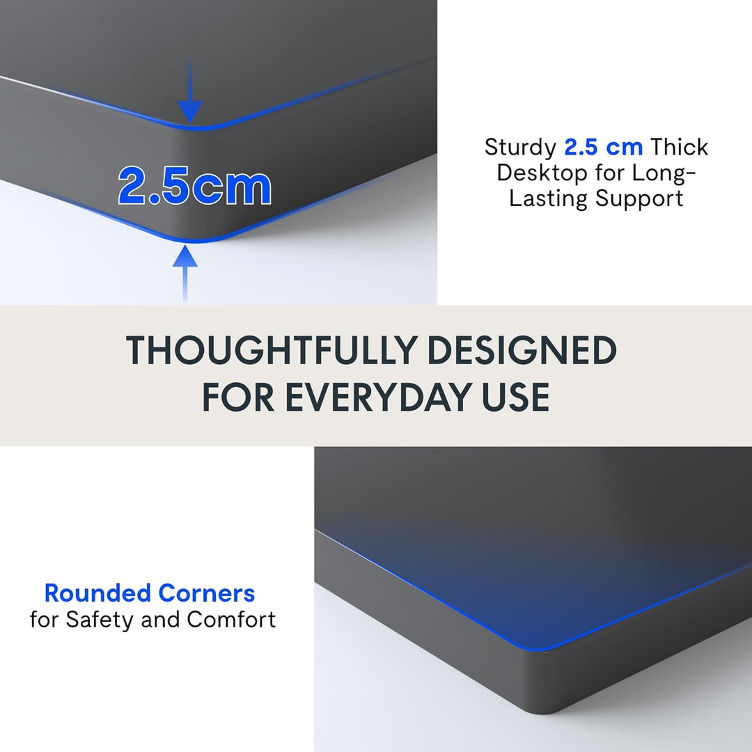 FLEXISPOT stabile Tischplatte 120x60 cm 2,5 cm stark - DIY Schreibtischplatte Bürotischplatte Spanho