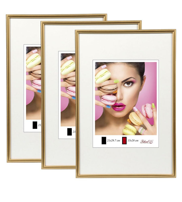IDEAL TREND 2er 3er 5er Pack Photo Style Set Bilderrahmen Wanddeko Collage Poster Kunststoff Rahmen: