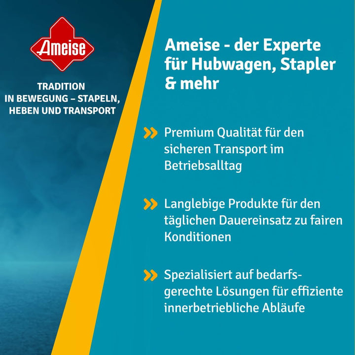 Ameise Transportwagen | 150 kg Tragkraft | HxBxT 94 x 45 x 81,5 cm | 4 TPE-Rollen mit Zentralbremse