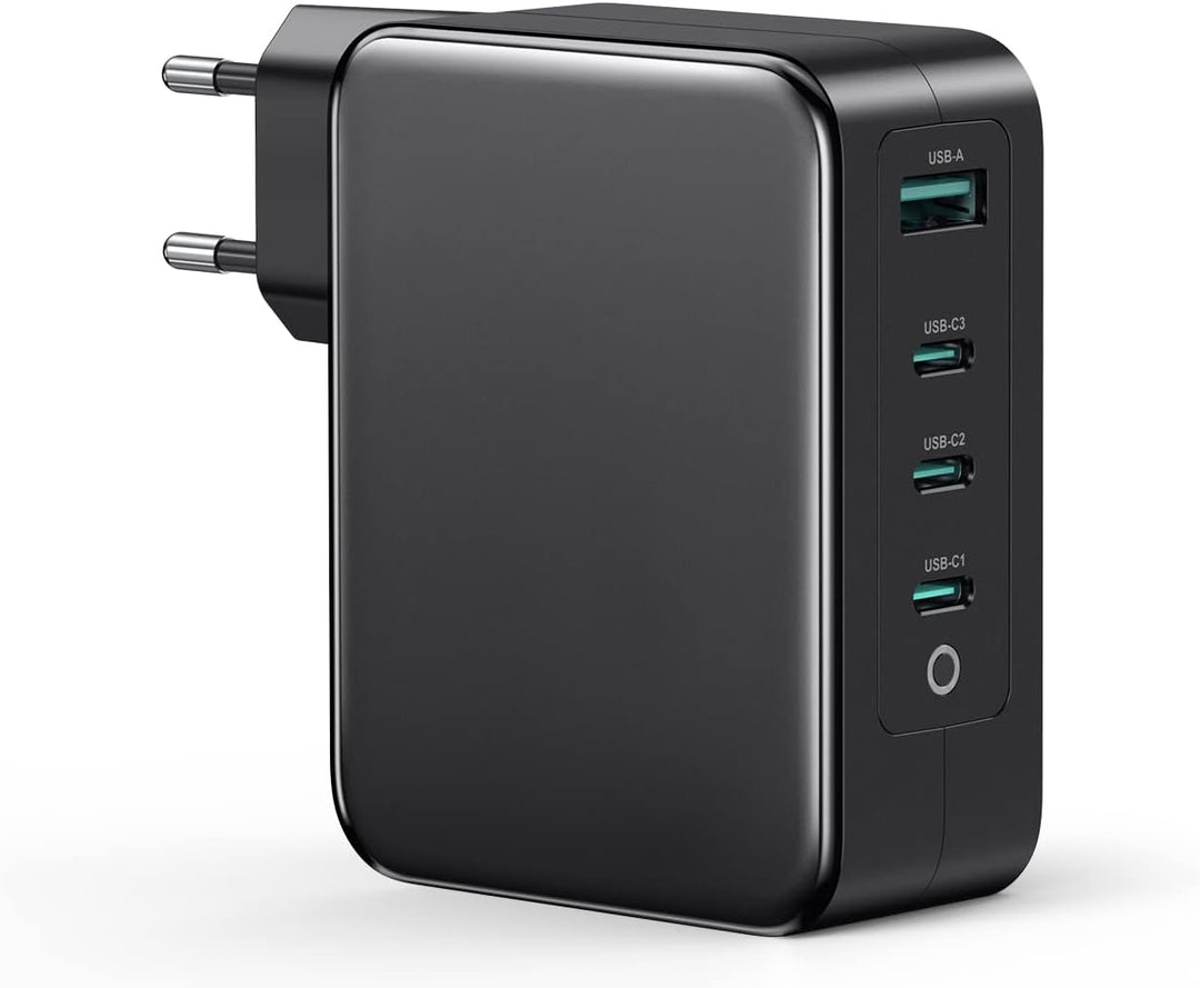 Sunydeal 130W USB C Ladegerät 100W USB C Netzteil 4-Port Schnellladegerät with PD 3.0, GaN Charger N