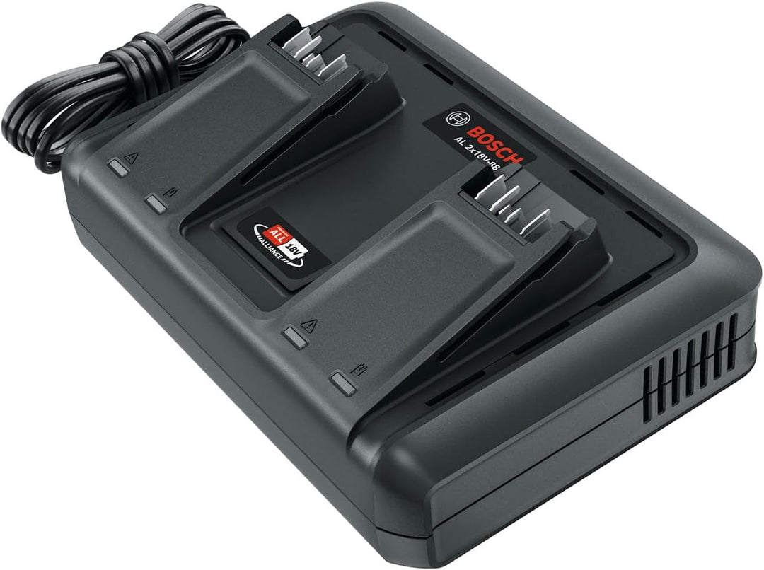 Bosch Ladegerät AL 2x18V-88 (18V, 2x 4,4A; gleichzeitiges Laden von 2x 18V Akkus; 18V POWER FOR ALL