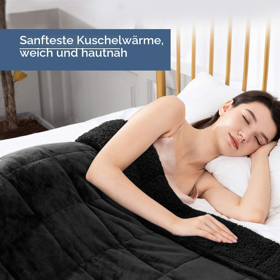 Sivio Gewicht Decke für Erwachsene, 7kg Sherpa Heavy Throw mit Fleece Reversible, Queen Size, Gewich