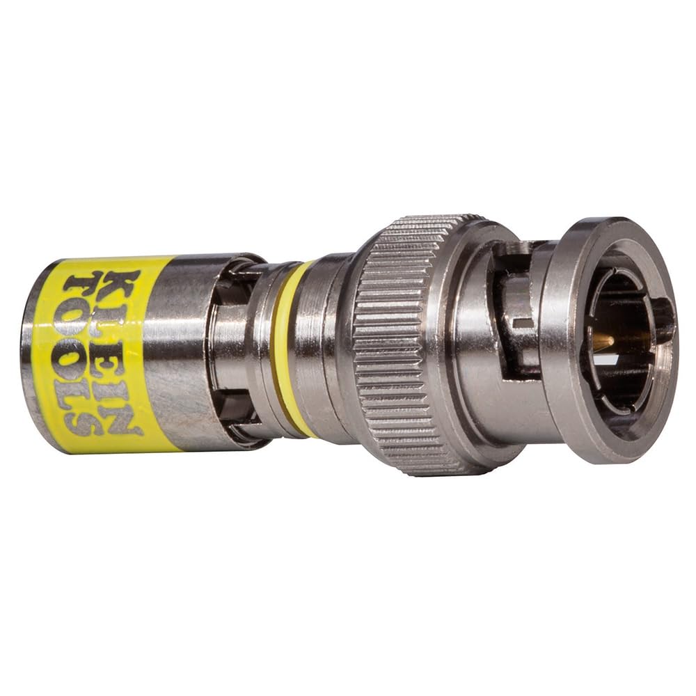 Klein Tools VDV813-607 Universal BNC Kompressions-Koaxial-Stecker, für RG6/6Q Koaxialkabel, männlich