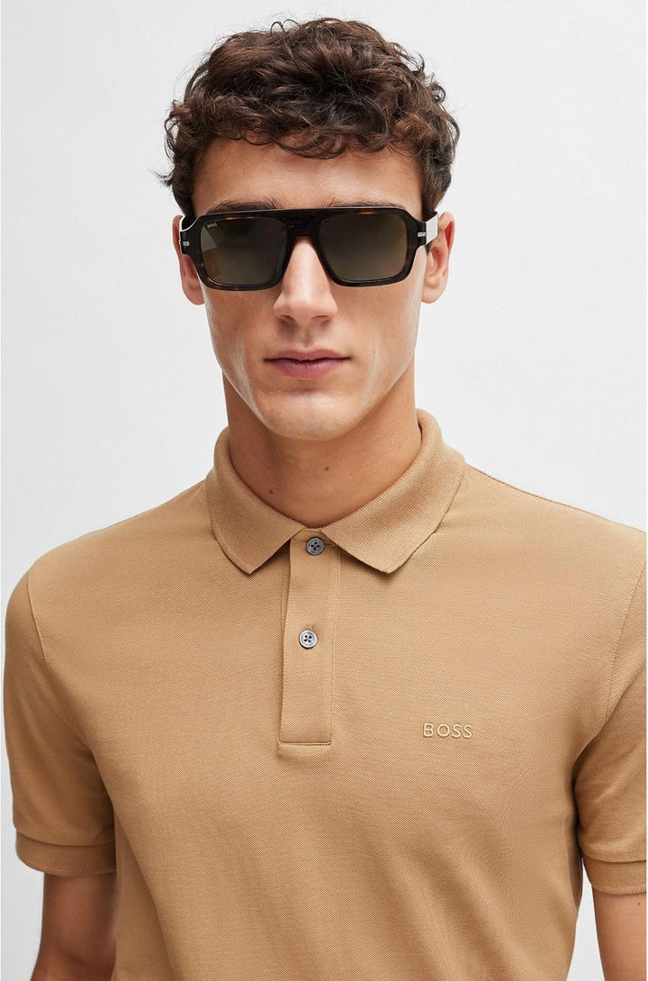 BOSS Herren Pallas Pallas Poloshirt aus Bio-Baumwolle mit Logo-Stickerei XL Mittel Beige260, XL Mitt