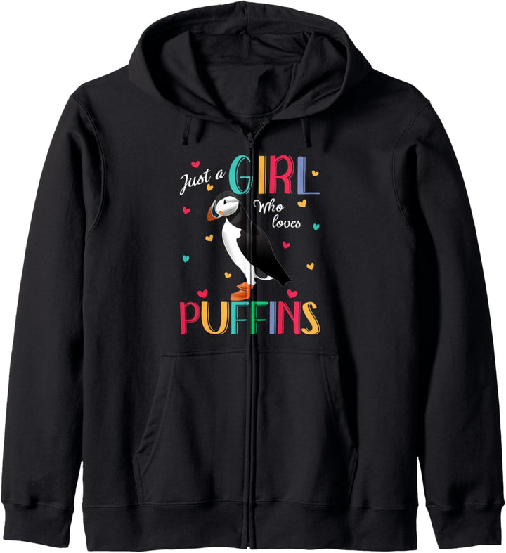 Just A Girl Who Loves Puffins Shirt Puffin Gift Kapuzenjacke