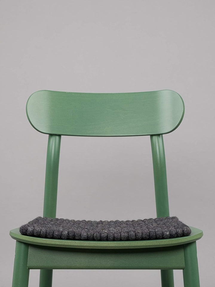 myfelt Filzkugel Sitzauflage Stuhlauflage - Hugo - 36x36 cm, anthrazit, Anthrazit