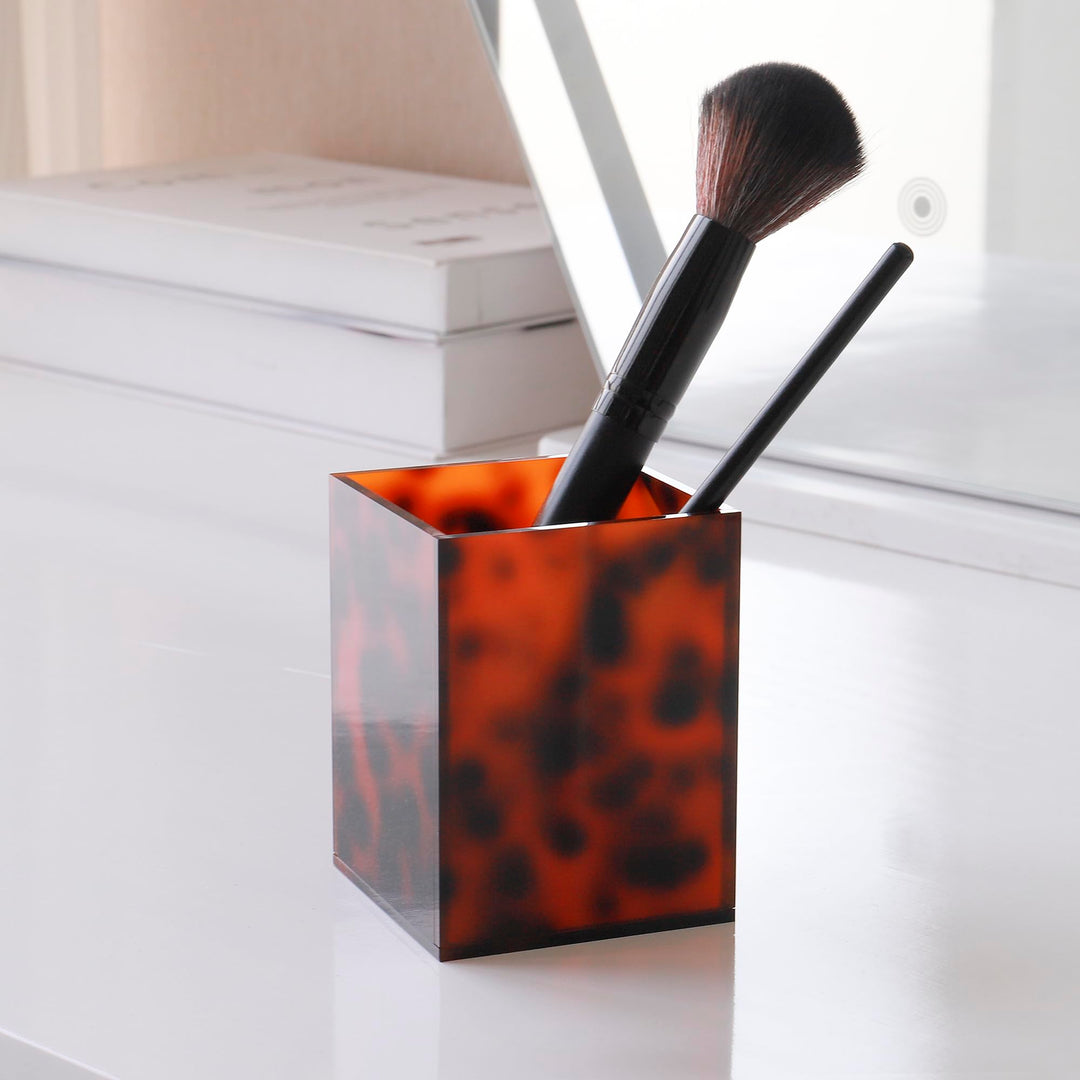 Glas Make up Pinselhalter Vintage Kosmetik Organizer zur Aufbewahrung von Pinsel, Eyeliner, Lippenst