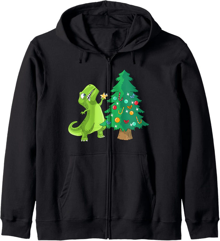 Lustige Schlacht ist echter Dinosaurier Weihnachtsbaum Stern Kapuzenjacke