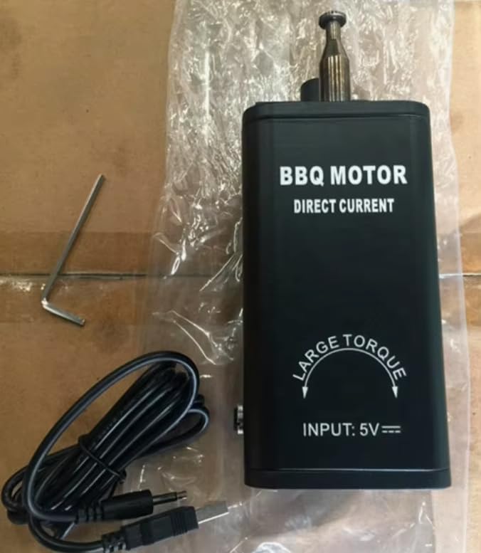 Uadme DC 5V BBQ Grill Motor Low Power Low Noise Aluminium Grillmotor Grillwerkzeug Zubehör mit USB K