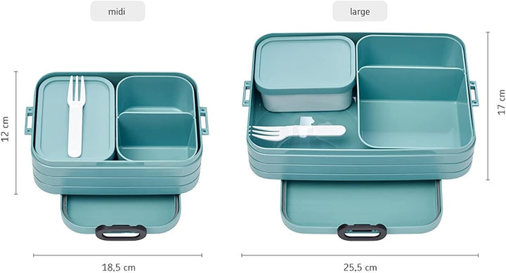 Mepal 2-tlg Limited Edition Bento-Lunchboxen Set Klein/Gross Take A – Brotdose mit Fächern, geeignet