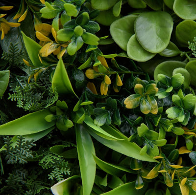 Outsunny 12 Stück künstliches Pflanzenwand Hecke 50x50 cm UV-Schutz Sichtschutz Mehrblättriges Desig