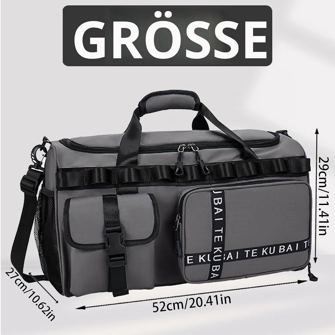 Reisetasche Damen Herren, 65L Wasserabweisende Sporttasche, Large Capacity Reise Tasche Gym Bag, mit