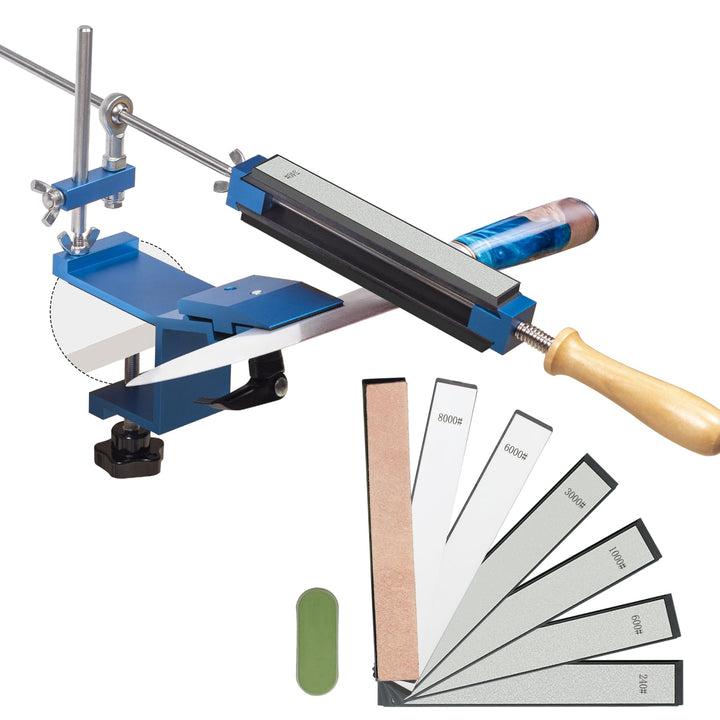 Messerschärfer Profi, Messerschärfsystem Professioneller mit Schnellspann, Festwinkel Messerschärfer