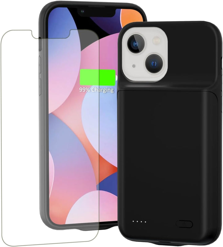 HUOBAO Akkuhülle für iPhone 13 Mini, 5000mAh Zusatzakku Ladehülle Akku hülle Handyhülle, Akku Batter