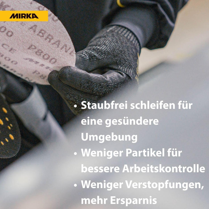 50x MIRKA Haftschleifscheibe ABRANET Grip 150mm K.180 f.HO/Metall/Lack/Ku. P180 Single, P180 Single