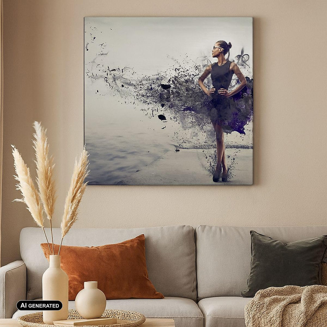 Bilder auf Leinwand Afrika modell schönheit komposition Leinwandbild 60x60cm Wandbilder Dekoration W
