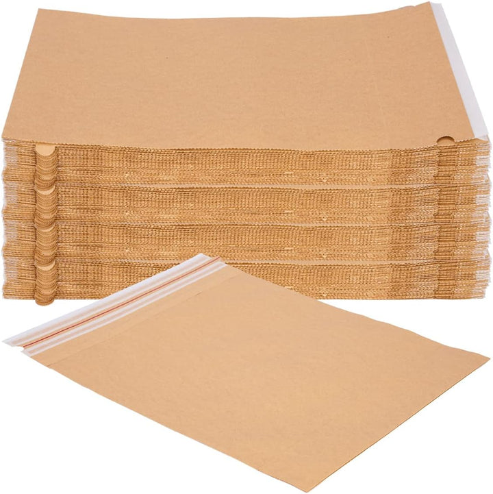 250 Versandbeutel aus Kraftpapier 120 g/m² wiederverschliessbar 38 x 44 cm | Grösse und Stückzahl wä
