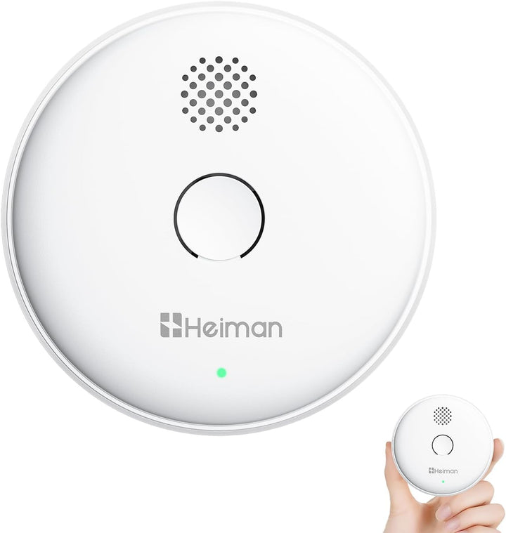 HEIMAN Rauchmelder, Funkvernetzbar, Funkrauchmelder Max. 40 vernetzbarer Brandmelder,85dB, 10 Jahre