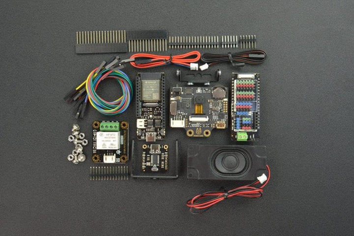 DFRobot AI Starter EEDU Kit, 16 teilig, ESP32, WiFi & BT, Huskylens Kamera, Relais, MP3-Player, 3W